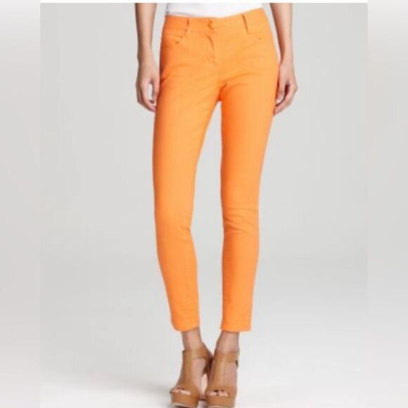 Trina Turk Suki Slim Turquoise Jeans Size 10 Ankle Flattering - Picture 2 of 12